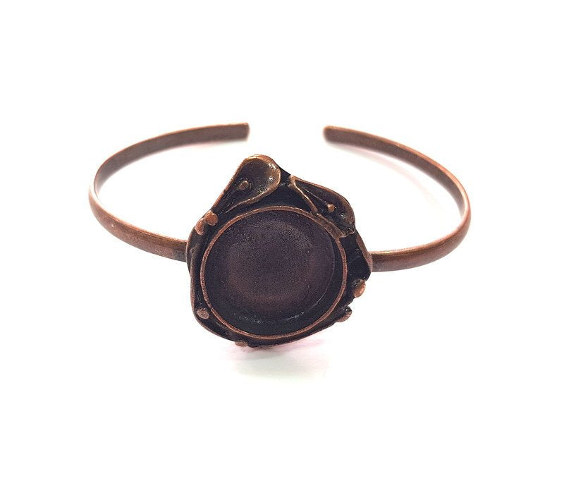 Copper Bracelet Blanks Bangle Blanks Cuff Blanks Adjustable Bracelet Blank Antique Copper Plated Brass (18mm Blanks ) G14018