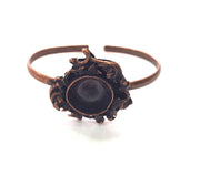 Copper Bracelet Blanks Bangle Blanks Cuff Blanks Adjustable Bracelet Blank Antique Copper Plated Brass (17mm Blanks ) G14021