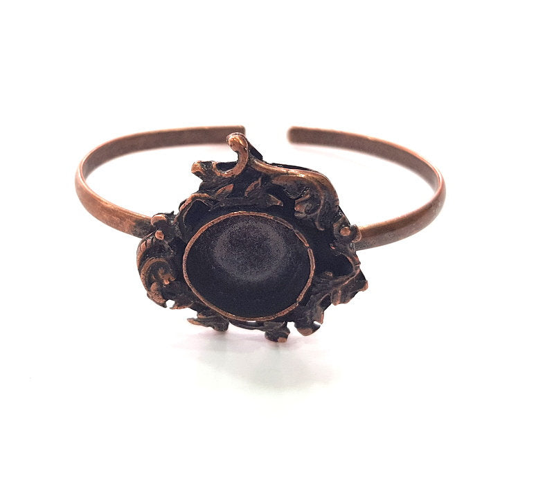 Copper Bracelet Blanks Bangle Blanks Cuff Blanks Adjustable Bracelet Blank Antique Copper Plated Brass (17mm Blanks ) G14021