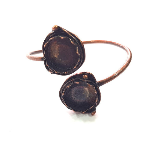 Copper Bracelet Blanks Bangle Blanks Cuff Blanks Adjustable Bracelet Blank Antique Copper Plated Brass (15mm Blanks ) G14022