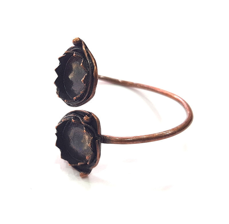 Copper Bracelet Blanks Bangle Blanks Cuff Blanks Adjustable Bracelet Blank Antique Copper Plated Brass (15mm Blanks ) G14022