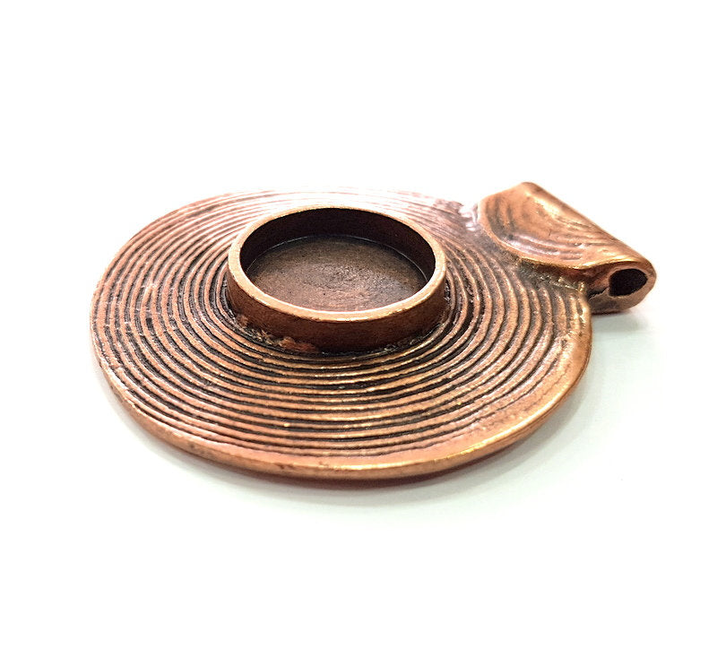 Copper Pendant Blank Mosaic Base inlay Blank Necklace Blank Resin Mountings Antique Copper Plated Metal ( 20 mm round blank) G14027