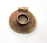Copper Pendant Blank Mosaic Base inlay Blank Necklace Blank Resin Mountings Antique Copper Plated Metal ( 20 mm round blank) G14027