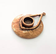 Copper Pendant Blank Mosaic Base inlay Blank Necklace Blank Resin Mountings Antique Copper Plated Metal ( 10 mm round blank) G14029