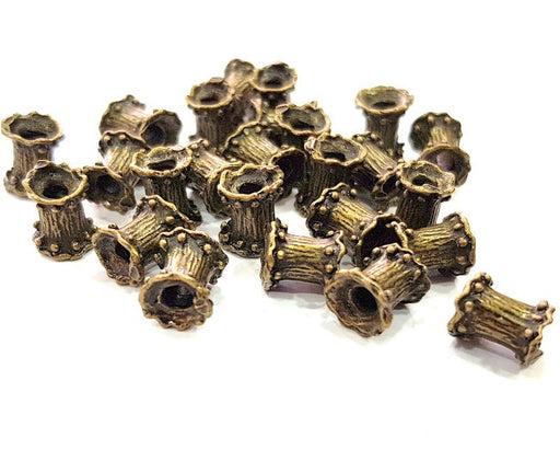 5 Antique Bronze Tube Findings Tube Beads ,Antique Bronze Plated Brass G14033