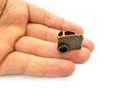 Antique Bronze Ring Blank Ring Setting inlay Blank Mosaic Bezel Base Cabochon Mountings (8mm Blank ) Antique Bronze Plated Brass G14034