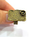 Antique Bronze Ring Blank Ring Setting inlay Blank Mosaic Bezel Base Cabochon Mountings (7mm Blank ) Antique Bronze Plated Brass G14036