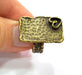 Antique Bronze Ring Blank Ring Setting inlay Blank Mosaic Bezel Base Cabochon Mountings (7mm Blank ) Antique Bronze Plated Brass G14036