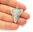 2 Triangle Pendant Silver Pendant Antique Silver Plated Metal (36x29mm) G13624