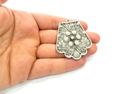 Silver Pendant Antique Silver Plated Metal (55x45mm) G13626