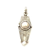 Silver Pendant Antique Silver Plated Metal (86x29mm) G13628
