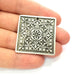 Silver Pendant Antique Silver Plated Metal (37mm) G13657