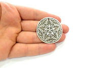Silver Pendant Antique Silver Plated Metal (42mm) G13658