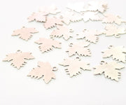 20 Leaf Charm Silver Charms Antique Silver Plated Brass (14x13 mm) G13660