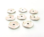 10 Silver Disc Findings Antique Silver Plated Round Connector (13mm)  G13662