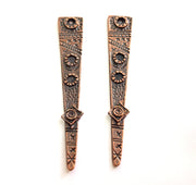 2 Copper Pendant Antique Copper Pendant Antique Copper Plated Metal (73x12mm) G14053
