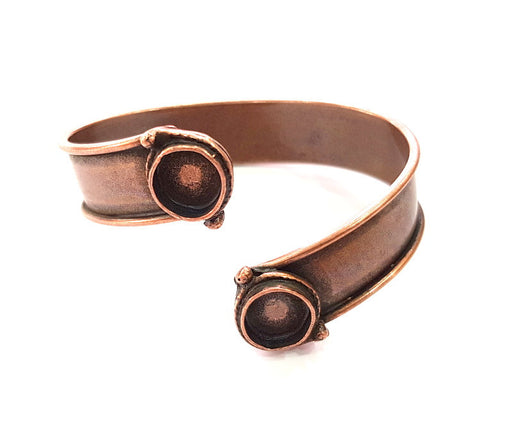 Copper Bracelet Blanks Bangle Blanks Cuff Blanks Adjustable Bracelet Blank Antique Copper Plated Brass (10mm Blanks ) G13684