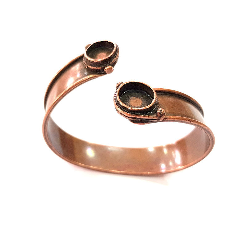 Copper Bracelet Blanks Bangle Blanks Cuff Blanks Adjustable Bracelet Blank Antique Copper Plated Brass (10mm Blanks ) G13684