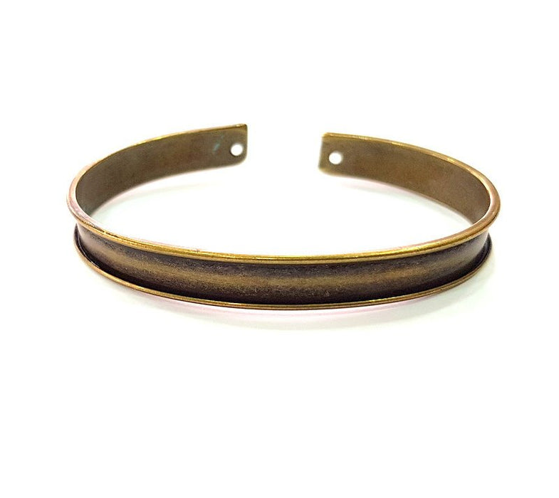 Bangle Blanks Antique Bronze Bracelet Blanks Cuff Blanks Adjustable Bracelet Blank Antique Bronze Plated Brass (10mm ) G13685