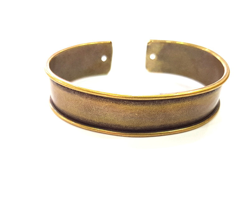 Bangle Blanks Antique Bronze Bracelet Blanks Cuff Blanks Adjustable Bracelet Blank Antique Bronze Plated Brass (15mm ) G13687