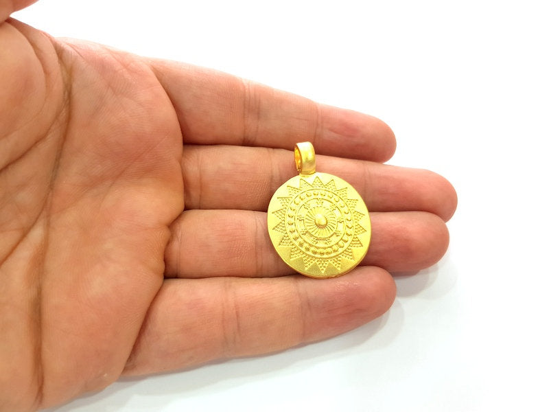 Gold Pendant Gold Plated Metal (28mm)  G13697