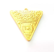 Triangle Pendant Gold Pendant Gold Plated Metal (59x50mm)  G13701