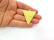 Triangle Pendant Gold Pendant Gold Plated Metal (46x38mm)  G13705
