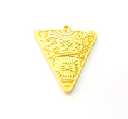Triangle Pendant Gold Pendant Gold Plated Metal (46x38mm)  G13705