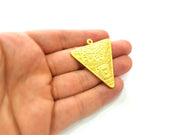 Triangle Pendant Gold Pendant Gold Plated Metal (46x38mm)  G13705