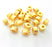 5 Gold Rondelle Beads Spacer Gold Plated Metal Beads  (8 mm)  G13709