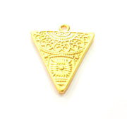Triangle Pendant Gold Pendant Gold Plated Metal (36x29mm)  G16458
