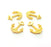 4 Anchor Charms Gold Charm Gold Plated Metal (21x17mm)  G13716