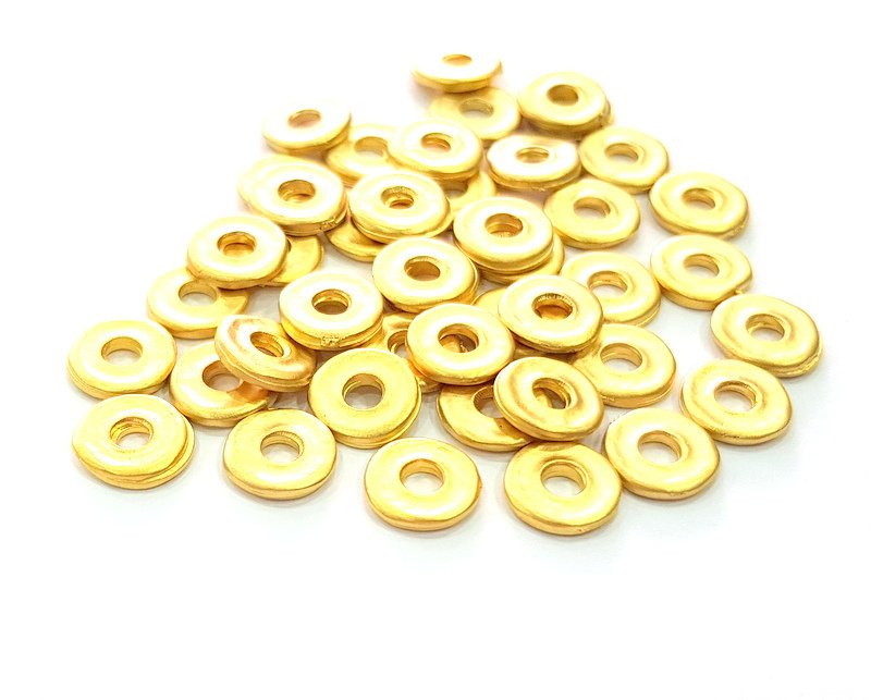 10 Gold Charm Connector Gold Plated Metal (10mm)  G13718