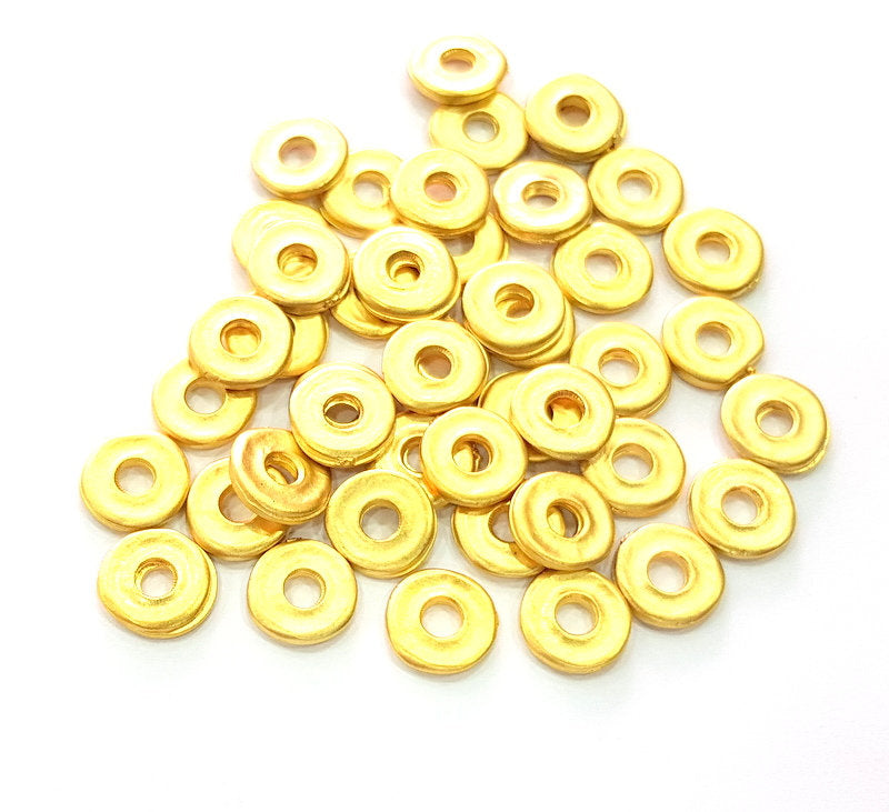 10 Gold Charm Connector Gold Plated Metal (10mm)  G13718