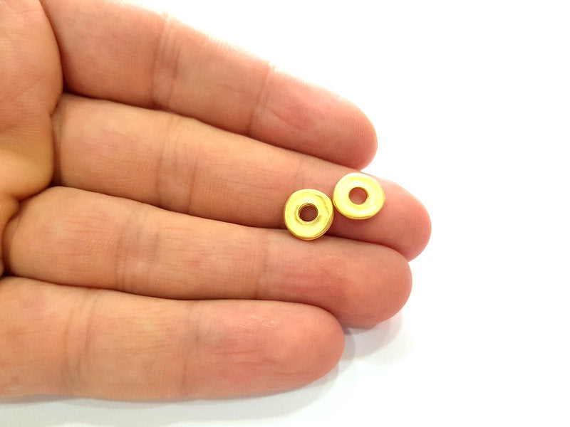 10 Gold Charm Connector Gold Plated Metal (10mm)  G13718