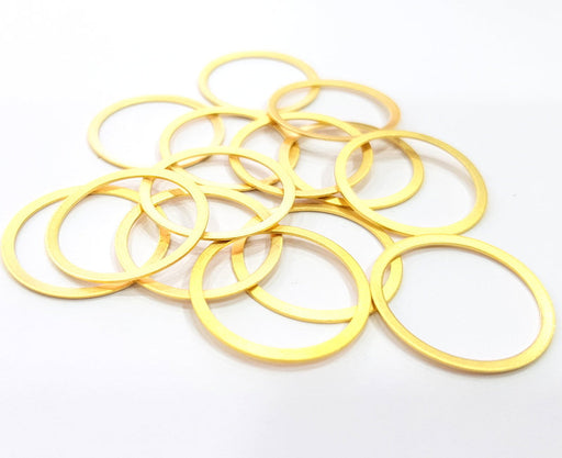 10 Gold Circle Findings Gold Plated Circle (22mm)   G14073