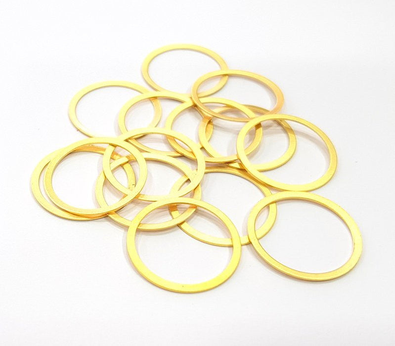 10 Gold Circle Findings Gold Plated Circle (22mm)   G14073