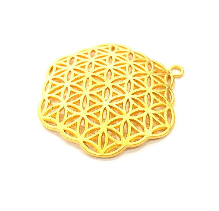 Gold Pendant Gold Plated Metal (38mm)  G14075