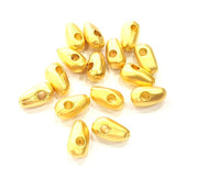 4 Acorn Charm Gold Charms Gold Plated Metal (13x7mm)  G14076