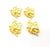 4 Butterfly Charm Gold Charms Gold Plated Metal (21x15mm)  G14078