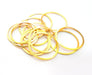 10 Gold Circle Findings Gold Plated Circle (28mm)   G14100