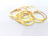 10 Gold Circle Findings Gold Plated Circle (28mm)   G14100