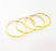 10 Gold Circle Findings Gold Plated Circle (28mm)   G14100