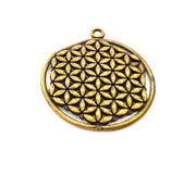 2 Antique Bronze Pendant Antique Bronze Plated Metal ( 33mm) G14105