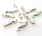 10 Dagger Charm Silver Charms Antique Silver Plated Metal (23x6mm) G14568
