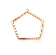 2 Rose Gold Charms Rose Gold Plated Charms (43x40 mm)  G14126