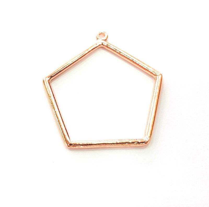 2 Rose Gold Charms Rose Gold Plated Charms (43x40 mm)  G14126