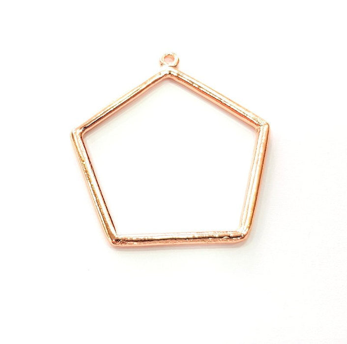 2 Rose Gold Charms Rose Gold Plated Charms (43x40 mm)  G14126