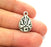 6 Drop Charm Silver Charms Antique Silver Plated Metal (21x13mm) G14127