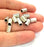10 Silver Tube Beads Rondelle Beads Antique Silver Plated Beads 9x6mm  G14136